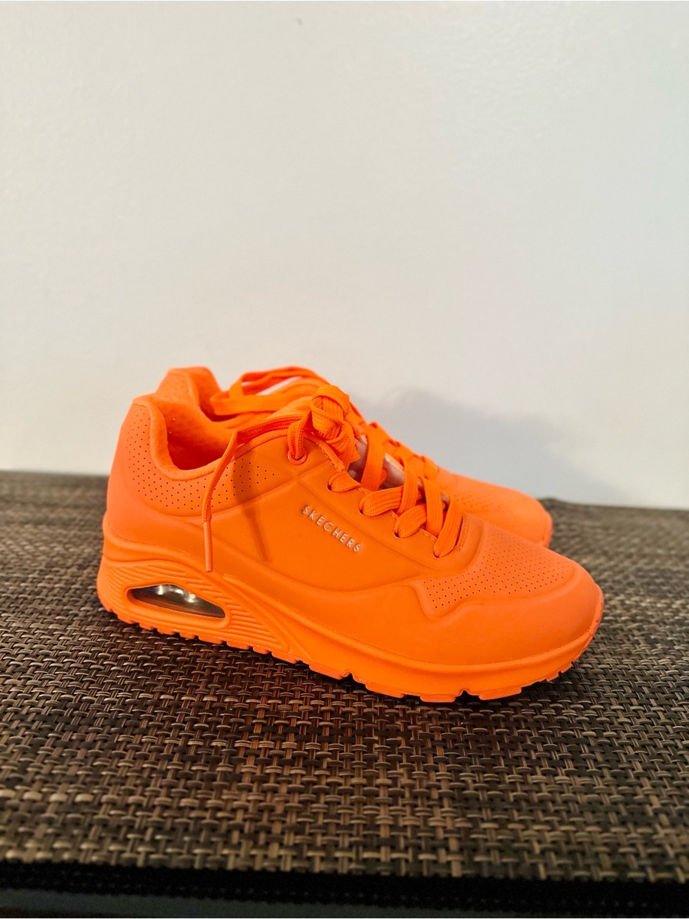 Skechers Uno Night Shades Neon Orange Sneakers - Women's Size 6.5 - Picture 2 of 10
